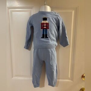 12M Edgehill Collection Darby Fallon Clark Toy Soldier Sweater/Knit Pants Set.